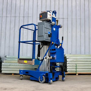 Plataforma de trabajo aéreo hidráulica de aluminio de un solo mástil de 4-12m, elevador de elevación eléctrico Manual móvil para un hombre - Product Image 6