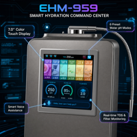 Mesin Ionizer Air Alkali 6 Mode Air untuk Memasak, Membuat Teh, Membersihkan Susu Formula Bayi, Pemurni Air Kaya Hidrogen pH 2.8-11.2