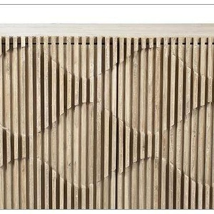 Armoire en bois vintage marron pour salon, 4 portes, grande capacité de rangement, buffet - Product Image 3
