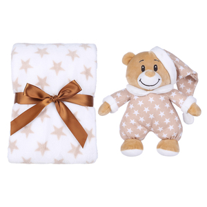 <span class=keywords><strong>Couverture</strong></span> polaire pour enfants, 100% coton biologique, ensemble personnalisé, très doux, en peluche, ours en peluche, singe, bébé, 1 pièce - Product Image 4