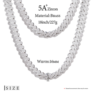 <span class=keywords><strong>Collar</strong></span> de <span class=keywords><strong>Estilo</strong></span> Clásico Europeo y Americano de Alta Calidad, Cadena Cubana de Diamantes de 16 mm, <span class=keywords><strong>Collar</strong></span> de Joyería para Raperos con <span class=keywords><strong>Estilo</strong></span> Hiphop - Product Image 6