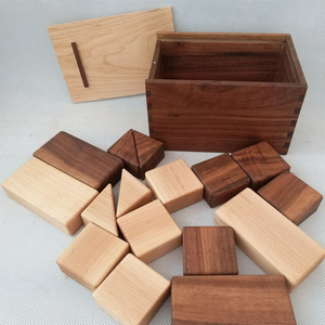 Finger Joint <strong>Wooden</strong> Box Gift <strong>Unfinished</strong> Wholesale with Sliding Lid for BLock Toy Storage Case Box Custom <strong>Wooden</strong> Packaging Boxes - Product Image 6