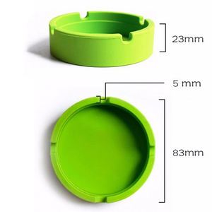Cendrier rond en silicone réutilisable, résistant aux hautes températures, solution idéale sans fumée, disponible en plusieurs couleurs - Product Image 2