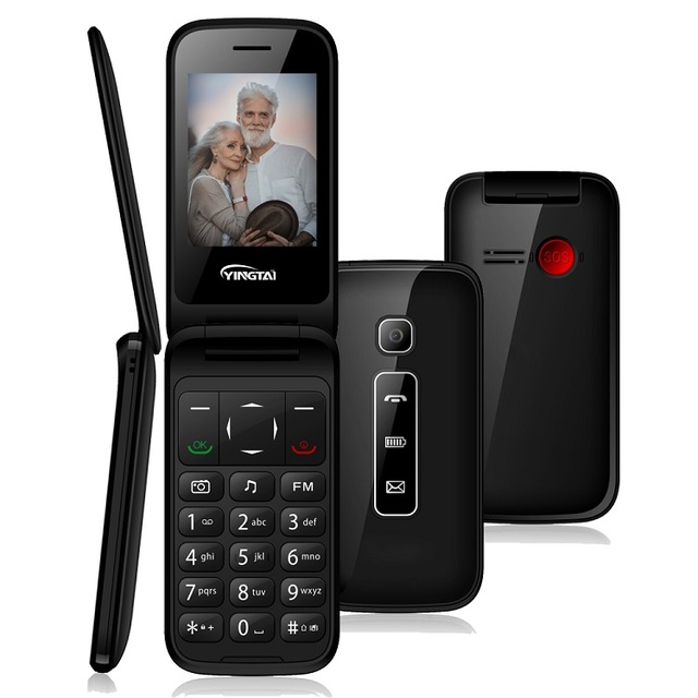 High Quality 2.4 Inch 3g Keypad Senior Flip Phone Folding Mobile Phones From China Factory