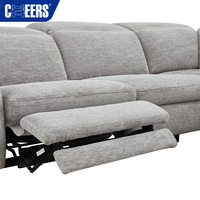 Canapé inclinable électrique modulaire MANWAH CHEERS en forme de L avec rangement et ottoman, idéal pour le salon