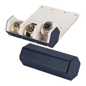 Du Lịch Sang Trọng Hộp Đồng Hồ Da Đồng Hồ Cuộn Trường Hợp Tùy Chỉnh Du Lịch Đồng Hồ Lưu Trữ Organizer Trường Hợp - Product Image 5