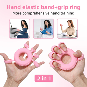 Silicone Hand Grip strengthener & ngón tay Exerciser Vật Lý tay thiết bị trị liệu cho sức mạnh Đào Tạo - Product Image 6