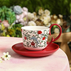 Vintage Style Pomegranate Ceramic <b>Tea</b> <b>Set</b> With <b>Pot</b> And Two Cups Heat Resisting For Couples <b>Tea</b> Time - Product Image 5