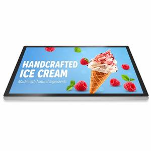 หน้าจอโฆษณาแนวนอนสำหรับร้านค้าปลีก ติดผนัง ป้ายดิจิทัล จอ LCD ภายในอาคาร UHD 4K เครื่องเล่นมีเดียอัจฉริยะ ดีไซน์บางเฉียบ - Product Image 1