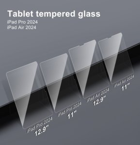 2024 New iPad Pro 11 12.9 không khí 11 bảo vệ màn hình HD rõ ràng 2.5D Tempered Glass phim siêu chống tĩnh & chống dầu phim - Product Image 3