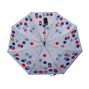 Fully Automatic Windproof Iron Frame Compact Sunshade Double Layer Colorful Printing Logo Promotion 3-Fold Outdoor <b>Umbrella</b> - Product Image 2