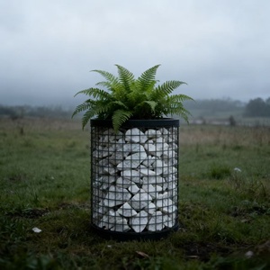 Gabion en fil de fer galvanisé, matelas en treillis soudé, jardinière, pots de fleurs pour aménagement extérieur - Product Image 1