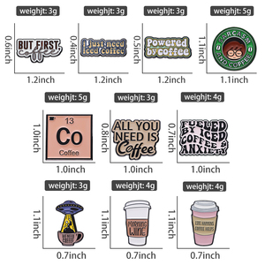 Ghim cài áo men hình ly cà phê, số lượng đặt hàng tối thiểu nhỏ, phù hiệu cài áo cà phê, phù hiệu cài áo dành cho barista, trang sức, phụ kiện, quà tặng - Product Image 6