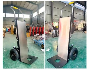 Chariot à plateforme électrique pliable à quatre roues Climber Trolli, chariot de transport, chariot à roues, chariot de magasinage industriel, capacité de 400 kg - Product Image 4