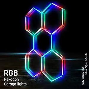 Luz De Teto Anti-reflexo Iluminação Hexagonal Hive Design Honeycomb Lamp Barbearia RGB Led Lights - Product Image 4