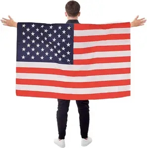 Tùy chỉnh chất lượng cao polyester USA Mỹ cờ cơ thể CAPE cờ cho tổ chức sự kiện