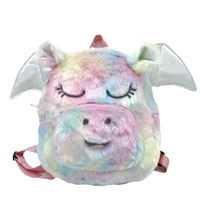 Sac à dos en peluche OEM en forme d'animal, sac d'école pour enfants, sac à dos réaliste en peluche personnalisé en forme de lapin, licorne, dinosaure