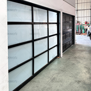 Porte de <span class=keywords><strong>garage</strong></span> sectionnelle automatique à commande électrique à télécommande, en alliage d'aluminium givré transparent personnalisé, type mode, à vue complète - Product Image 3