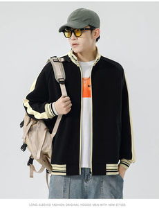 Usine de mode à la mode en gros fermeture éclair vierge fermeture éclair personnalisée maillot de baseball vestes d'université de baseball - Product Image 2