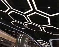 Bureau Garage Gym Barber Shop Supermarchés Honeycomb Auto Detailing Working Light Hexagonal LED Plafonnier