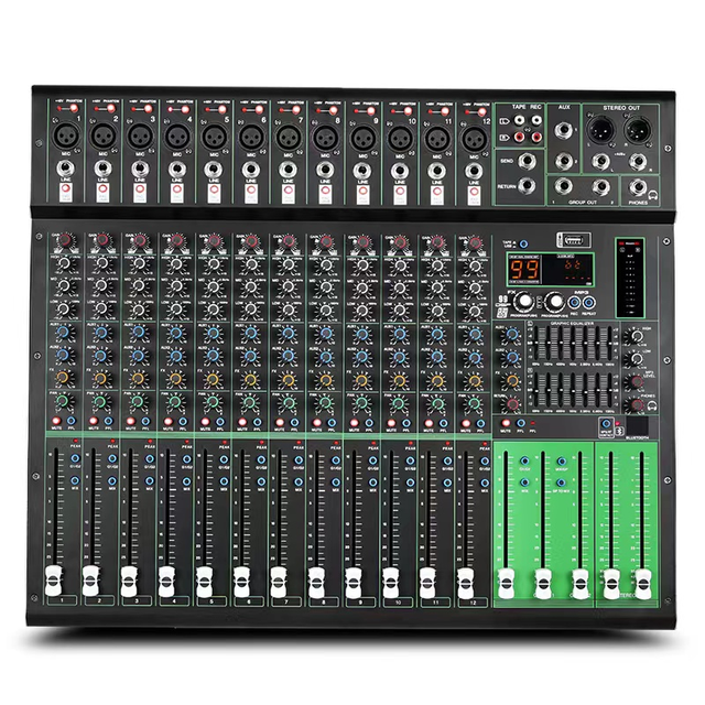 RQ Audio MX12DSP Professional Dj Digital Mixer Console Amplifier Audio 12 Channel