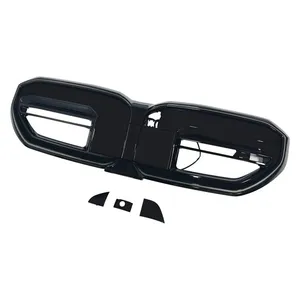 StarNav Racing for 5 Series 2024-2026 I5 G60 G61 M60 530i 540i Bumper Upper Hood Mesh Grille Guard <b>Cover</b> Trim with <b>LED</b> <b>Light</b> - Product Image 3