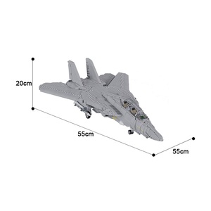 Funbuild Mini Scale MOC-121573 F14 <strong>Tomcat</strong> Aircraft Building Blocks DIY Assembled Bricks Creative Collection Toy - Product Image 5
