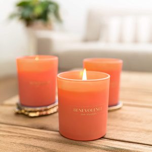 Tùy Chỉnh Frosted Đen Trắng Orange Glass Candle Holder Luxury Candle Chum Thủy Tinh Với Nắp Đậy