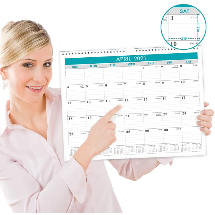 Stampa personalizzata 2020 / 2021 mensile calendario da tavolo 2020 / 2021 da parete da tavolo magnetico stampa del calendario