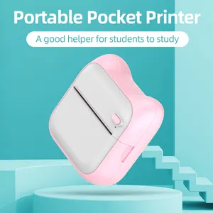 Mini impresora instantánea de bolsillo para niños, impresora de etiquetas de oficina de estudio, impresora térmica portátil con Bluetooth