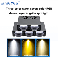 BRIEYES Phare auxiliaire universel LED 12V 65W pour moto, projecteur de brouillard super lumineux pour voiture, lampe à lentille pour tout-terrain