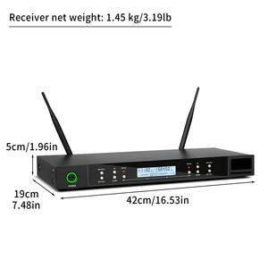 Micrófono Inalámbrico Dinámico UHF Profesional DR28 con Cancelación de Ruido para Iglesia, Conferencias y Discursos, 2 Canales - Product Image 6