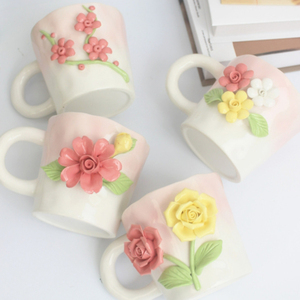 <span class=keywords><strong>Taza</strong></span> de Café de Cerámica Floral Hecha a Mano en 3D - <span class=keywords><strong>Taza</strong></span> de Estilo Ins de Alta Belleza con <span class=keywords><strong>Rosa</strong></span> en Relieve en Degradado <span class=keywords><strong>Rosa</strong></span> <span class=keywords><strong>Pastel</strong></span> - Product Image 2