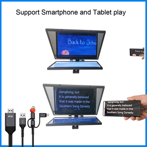 Teleprompter Profesional HD con Espejo Automático para Cámara de Video, para Transmisiones de TV, Iglesias, Transmisiones en Vivo, Compatible con Idioma Árabe - Product Image 3