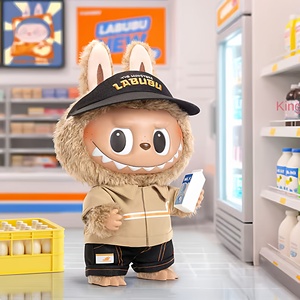 POPMART 38cm <strong>labubu</strong> the MONSTERS-The Naughty Cashier Glass Doll Vinyl <strong>Toys</strong> - Product Image 2