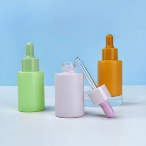 Hot Sale 1oz Colorful Massage Essential Oil Bottles Custom Logo 30ml Thick Bottom Luxury Glass Dropper Bottle - Product Image 4