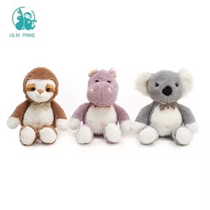 Giocattoli di peluche caldi super morbidi e soffici personalizzati per microonde rosa ippopotamo con papillon - Product Image 5