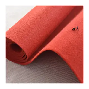 Non Woven Commercial Velour Red Grey Green Blue Carpet For Outdoor Event 7mm Thick