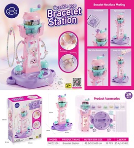 Kits de Joyería para Niños, Manualidades, Estación de Creación de Collares y Pulseras, Cuentas de Cristal, Máquina para Hacer Pulseras, Juguete - Product Image 3