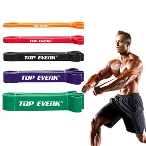 Fitness Strength Band Power Exercise Custom Latex Stretch Resistance Bands Pull Up Assist Bands