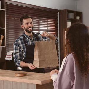 Sacs en papier kraft personnalisés avec logo, cadeaux promotionnels, articles <span class=keywords><strong>de</strong></span> fête, recyclables, pour hommes et femmes, grand sac <span class=keywords><strong>de</strong></span> 45 cm - Product Image 5