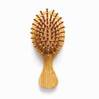 Brosse à cheveux en bambou naturel avec logo personnalisé, brosse à cheveux en bois écologique, brosse de massage du cuir chevelu, brosse démêlante professionnelle avec boîte