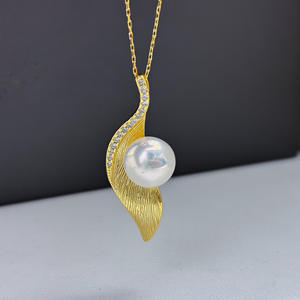 Pendentif en argent S925, support vide, accessoires de bricolage avec perles rondes de 10 à 13 mm, 31154, pendentif de collier cache-cernes - Product Image 3