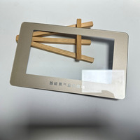 Panneau frontal en verre trempé OEM Premium, étanche, avec impression AF et cadre métallique doré, pour purificateur d'eau domestique