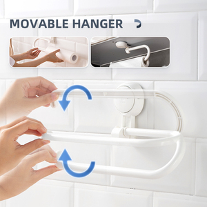 Ganci di aspirazione sottovuoto di nuovo Design supporto per fazzoletti da parete per Organizer e supporto per carta igienica con gancio trasparente per <span class=keywords><strong>ventosa</strong></span> - Product Image 2