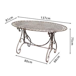 Rétro vieux <span class=keywords><strong>fer</strong></span> chaise de loisirs en plein air avec double chaise longue Table jardin cour <span class=keywords><strong>banc</strong></span> avec balcon dossier meubles de patio - Product Image 6