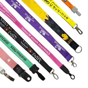 Custom Eco-friendly Washable Polyester Sublimation Lanyards with Carabiner Hook Silk Screen <b>Personalized</b> Logo Low MOQ 100pcs - Product Image 3