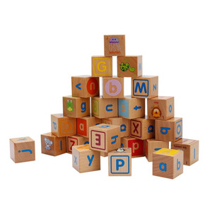 Toys Education Toy Square Assembled Wooden Letter Block Kids Wooden Toys Alphabet Combination Building Blocks