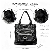 Sac à bandoulière vintage tendance pour femme, grande capacité, effet délavé, multi-poches, style motard