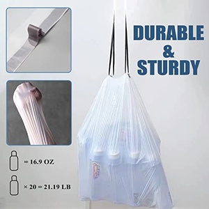 Sac poubelle rose personnalisé jetable avec cordon de serrage, épais, pour cuisine domestique, en rouleau de plastique - Product Image 2